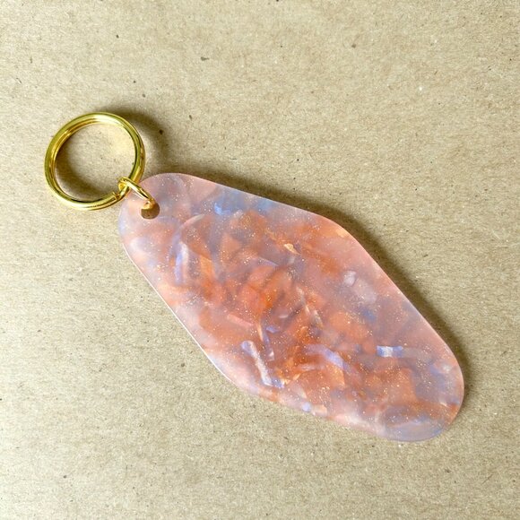 Taurus Zodiac Astrology Resin Key Tag Keychain Gold Plated Brand New - Picture 2 of 2